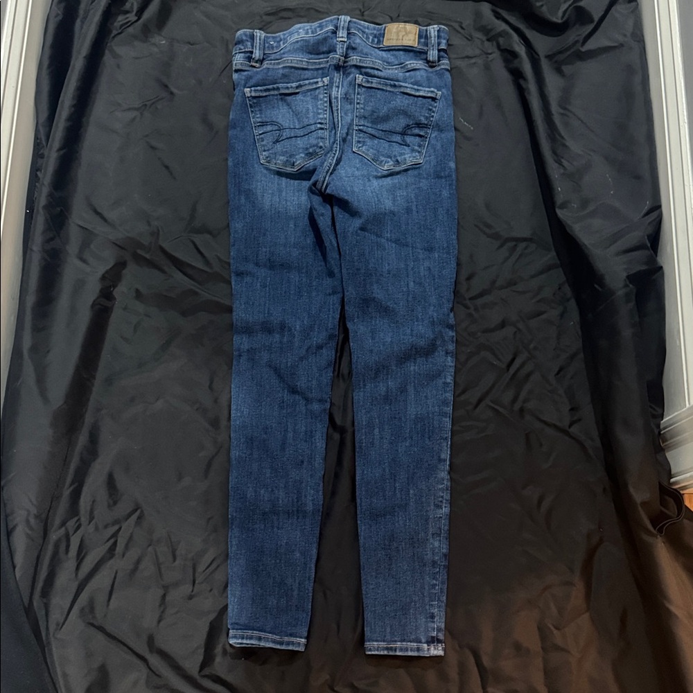 American Eagle Outfitters Dark Blue Skinny Jeans - Picture 2 of 3
